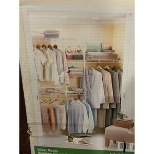 Rubbermaid Complete Closet Kit 6.5–8 ft Adjustable Organizer System 3D49 SEALED
